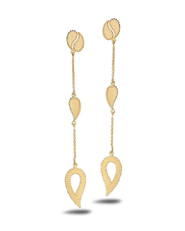 Affinity 20k Double-Paisley Drop Earrings